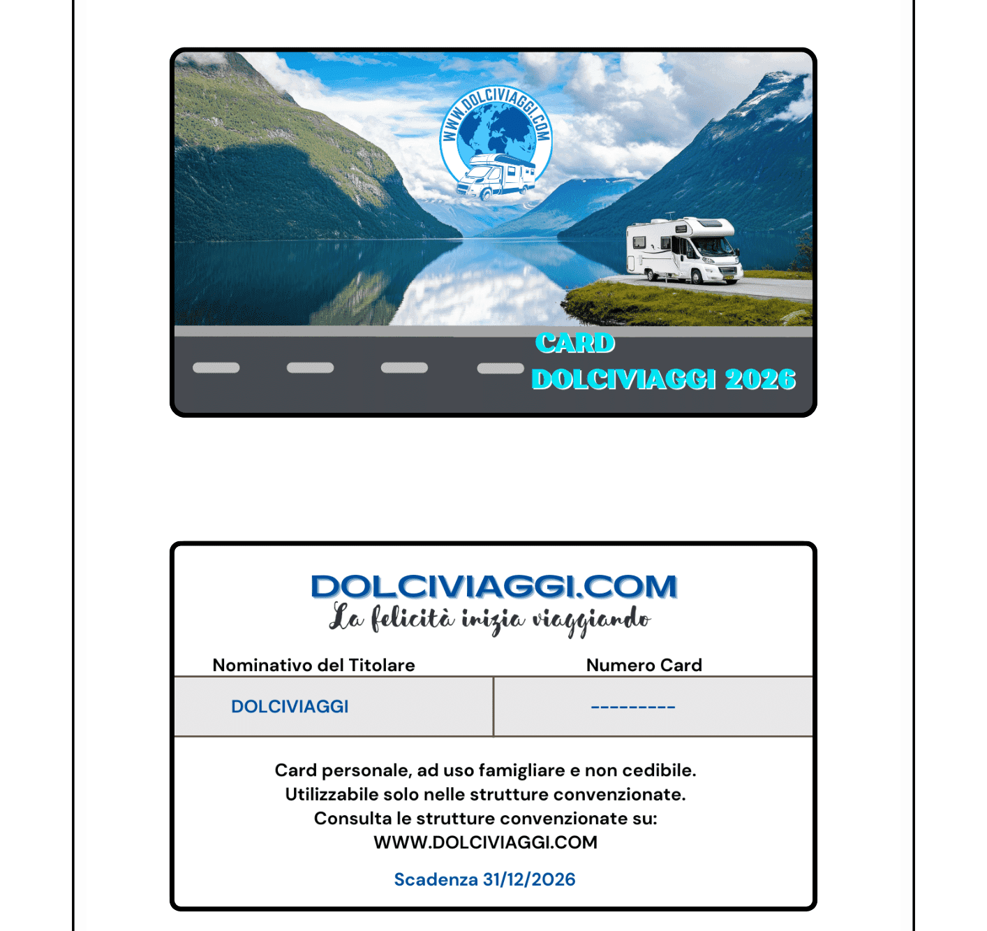 card 2026 dolciviaggi