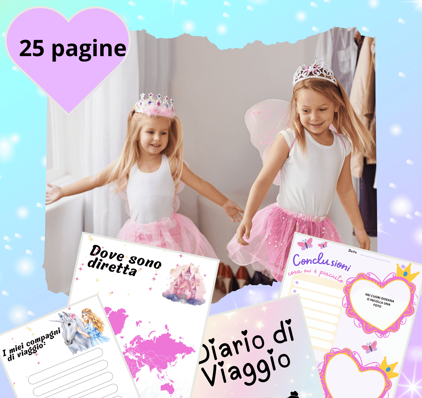 dolciviaggi diario per bambini tema principessa