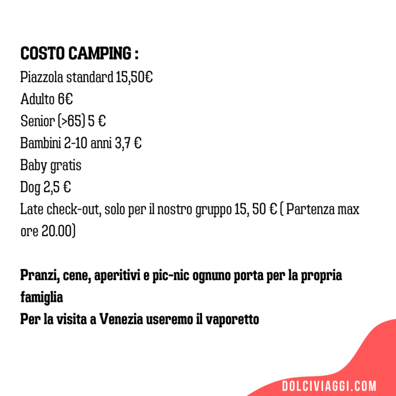 dolciviaggi a venezia in camper