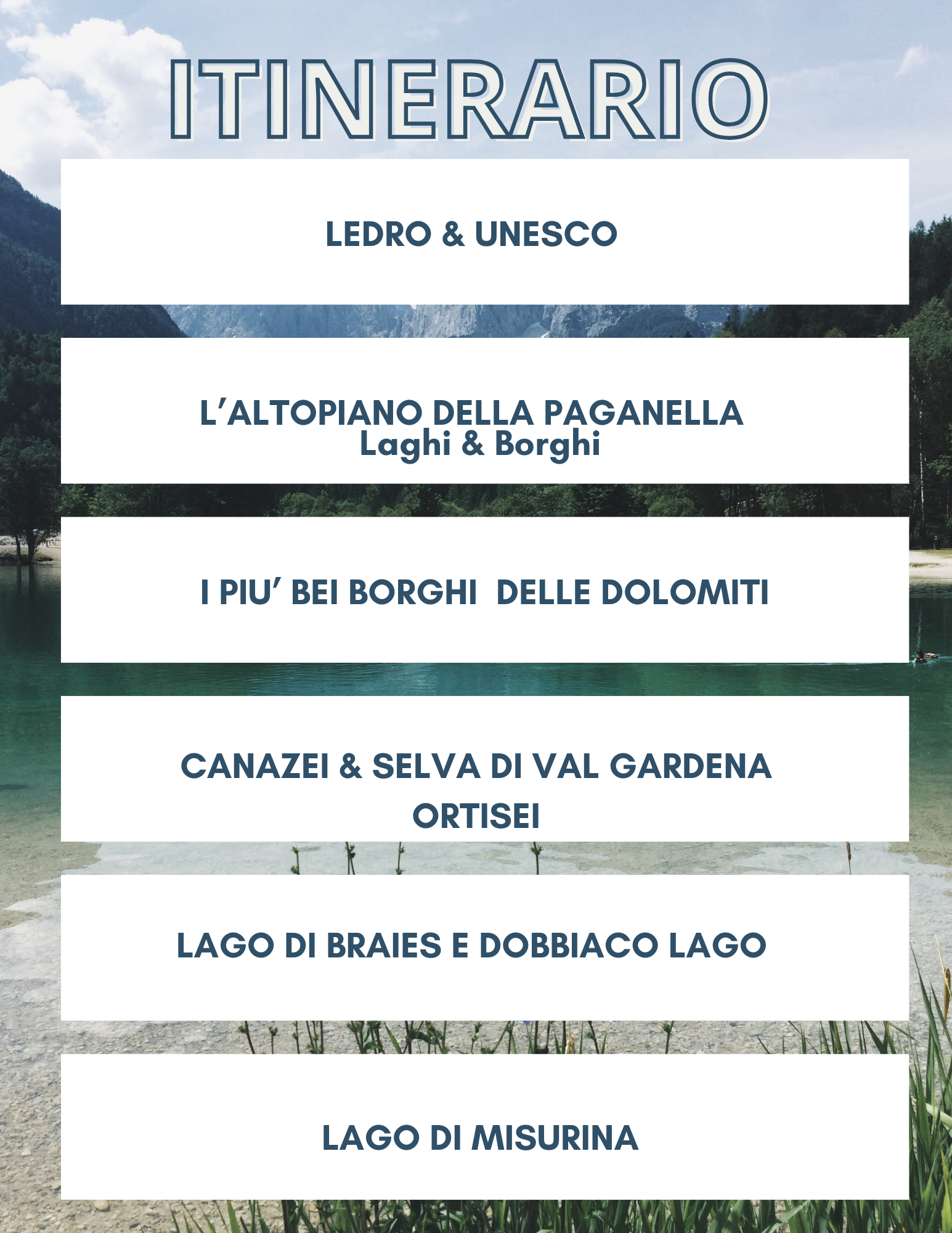 Itinerario per camperisti con scooter