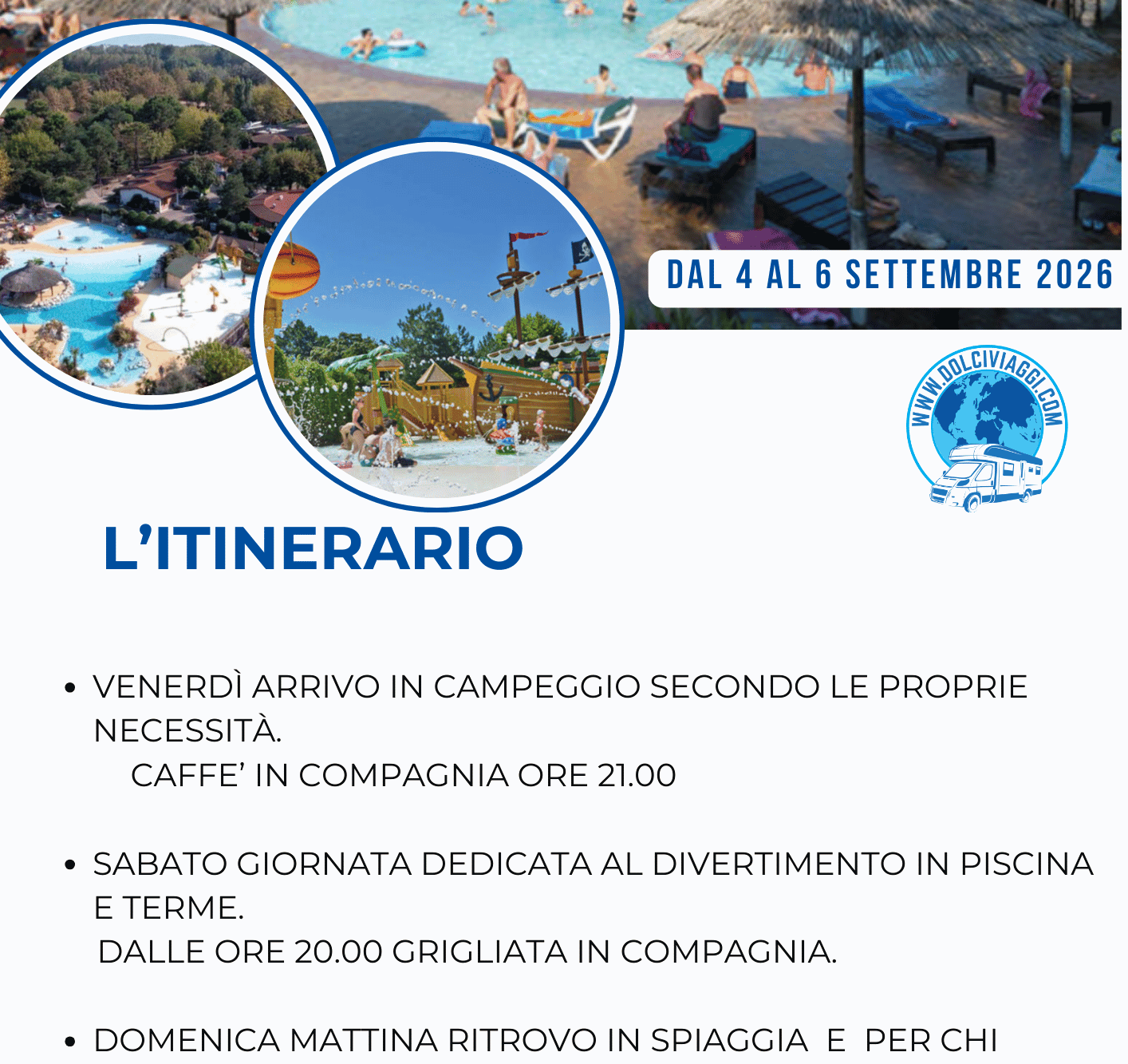 Weekend Emilia Romagna in Camper 2026 – Terme e Mare al Camping Tahiti (4-6 Settembre)
