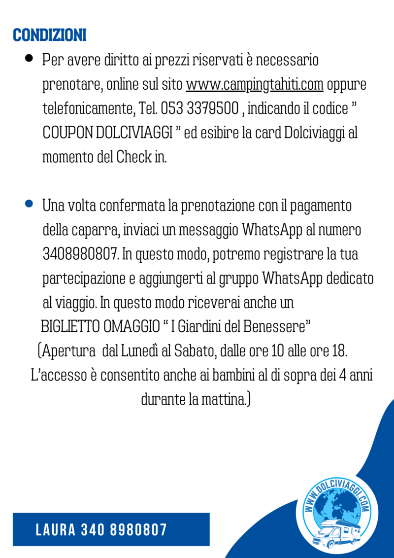 Weekend Dolciviaggi al Camping Tahiti - immagine 3