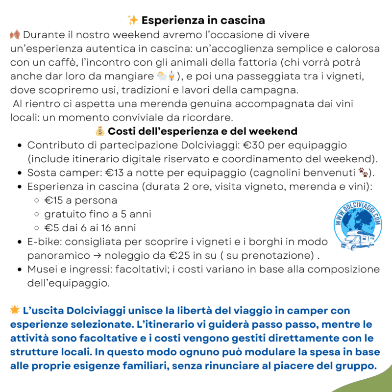 Langhe Gourmet in Camper – Weekend d’Autunno 2025 | Edizione speciale Dolciviaggi - immagine 3