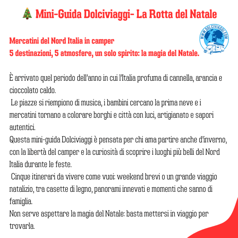 dolciviaggi - viaggi in camper mercatini di natale
