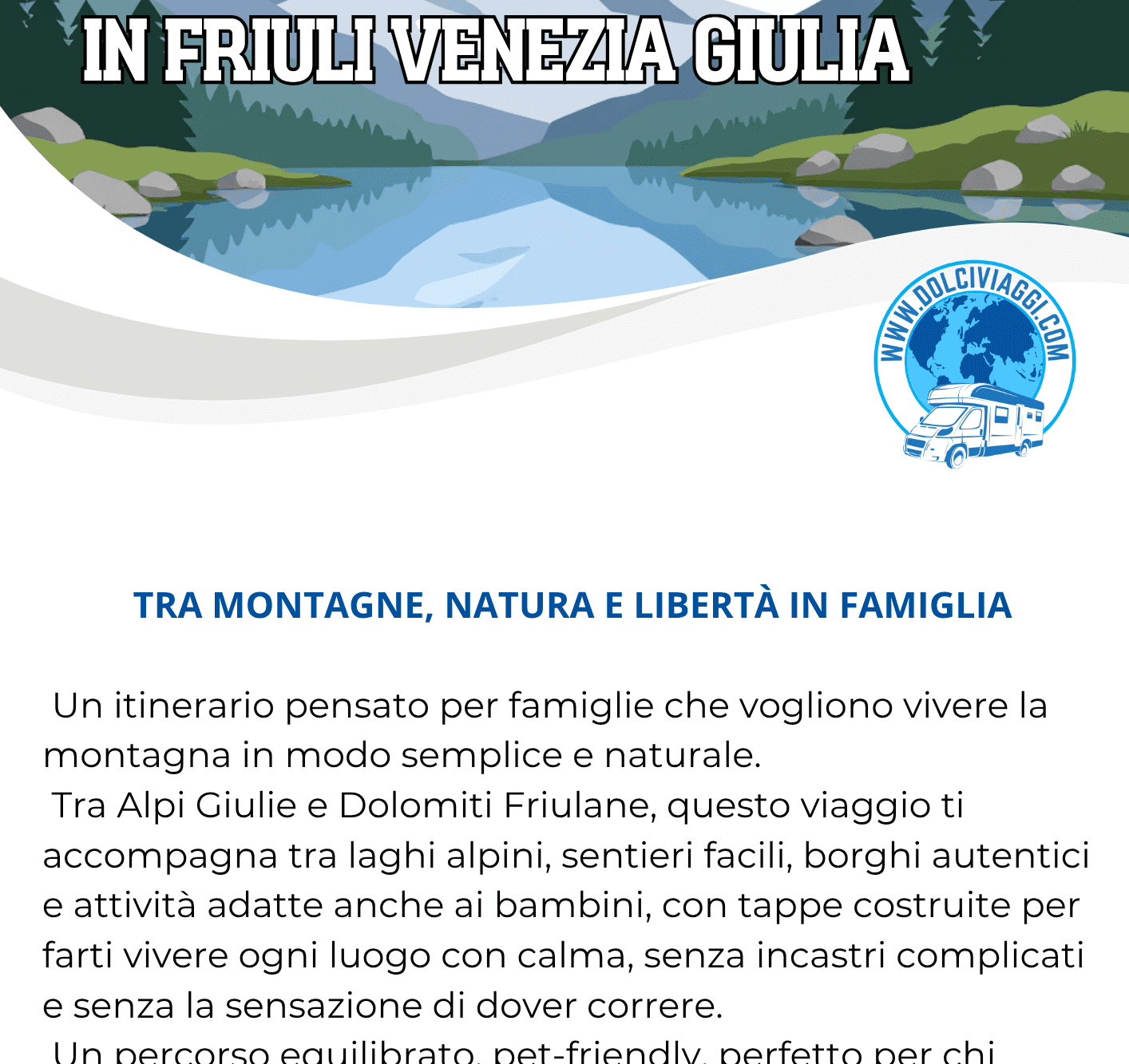 Itinerario in camper in fvg